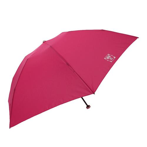 アナ スイ 軽量 ワンポイントロゴ折りたたみ傘 ﾌｭｰｼｬﾋﾟﾝｸ Ana