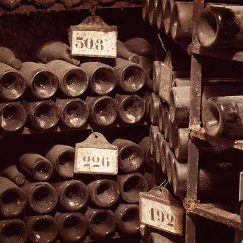 現在も19世紀のワイン約3000本が眠っている瓶熟庫