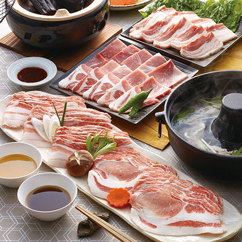 九州産黒豚しゃぶしゃぶ肉と焼肉セット
