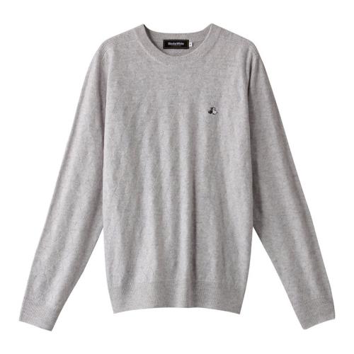 ブラックアンドホワイト ウォッシャブル カシミヤセーター グレー L Anaショッピング A Style