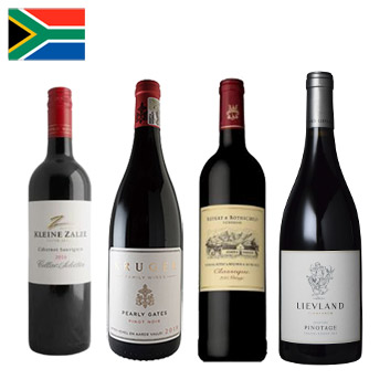 【送料無料】＜A-styleソムリエ厳選＞南アフリカのスタイルが分かる赤ワイン4本セット