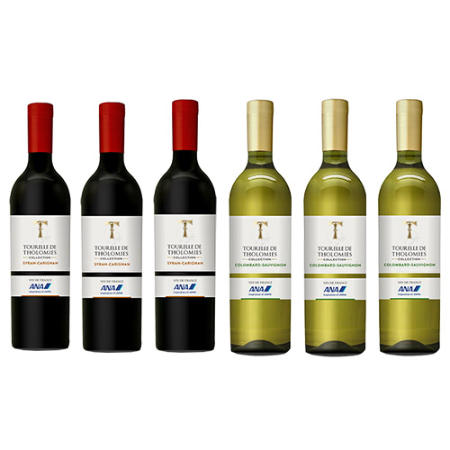 【送料無料】2019年度機内ワイン　エコノミークラス赤白ワイン6本セット