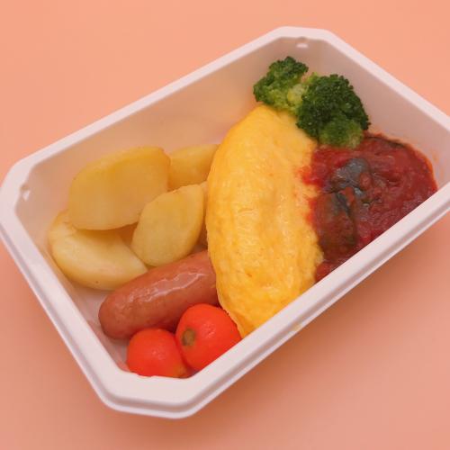 プレーンオムレツ トマトソースと野菜添え×2食