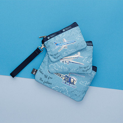 ＜ANAオリジナル＞LeSportsac for ANA Wristlet Pouch Set （Take off for the future）
