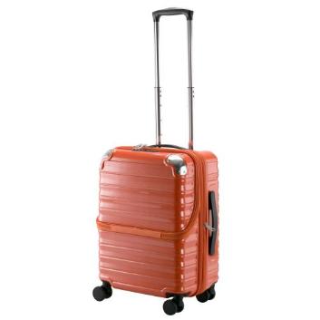 ＜ACTUS＞フリーズ ブレーキ車輪付 ハーフオープンキャリー 機内持込