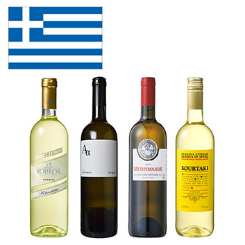 【送料無料】＜A-styleソムリエ厳選＞ギリシャの代表的なブドウ品種を味わう白ワイン4本セット