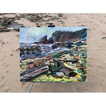 yANA ART TRANSITzeJBj Yƃeg|bĥCiiSeascape with wreckage and tetrapodj