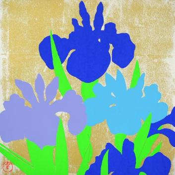 yANA ART TRANSITzR{Y@Flowers Iris 3blue 1purple 1skyblue