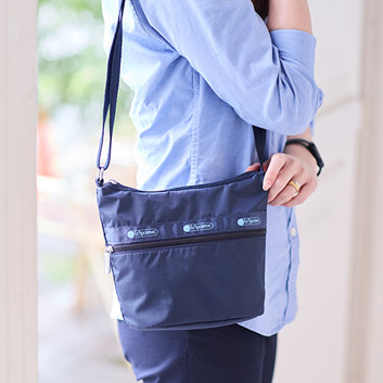 ANAIWiLeSportsac for ANA@MINI BUCKET SHOULDER BAGiDEEP BLUE~Azure Bluej