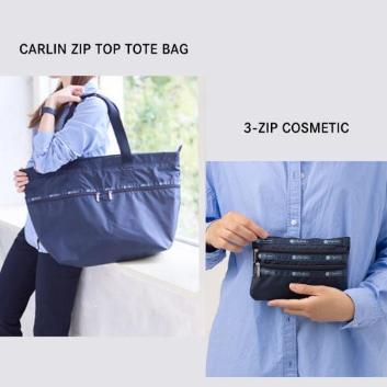 ANAIWiLeSportsac for ANA@CARLIN ZIP TOP TOTE BAGRZIP@COSMETICiDEEP BLUE~Azure Bluej