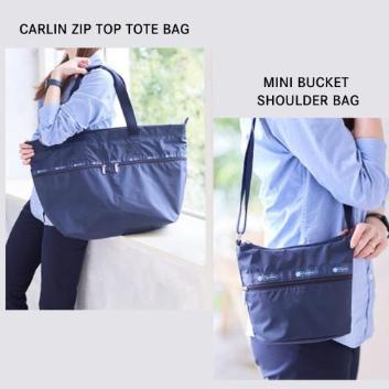 <ANAIWi>LeSportsac for ANA@CARLIN ZIP TOP TOTE BAGSHOULDER BAG (DEEP BLUE~Azure Blue)