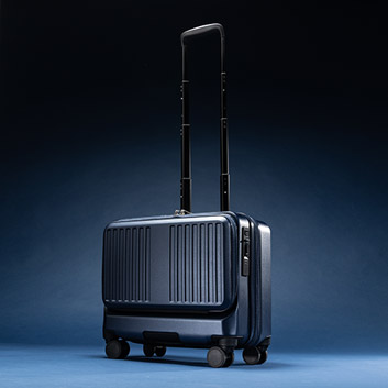 ＜ANAオリジナル＞フロントオープン 横型ビジネスキャリー（36L）機内持ち込み可 ネイビー