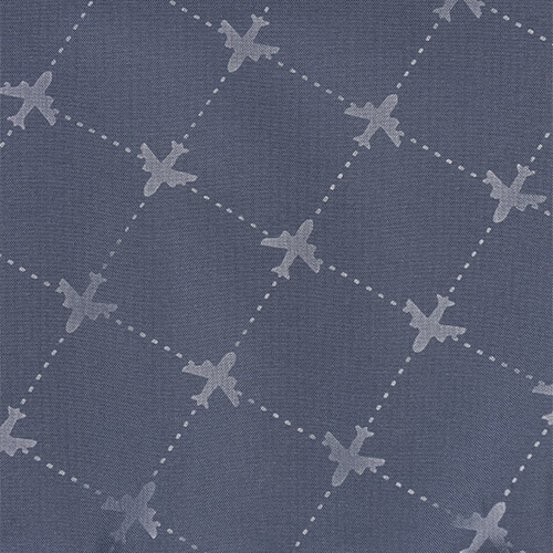 内装生地にはさりげなく飛行機柄が入っています