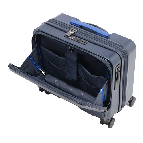 フロント収納内部<br>ファスナー付きポケット×1<br>面ファスナー付きポケット×1(15.6インチ以下のノートPCを収納可)<br>小物ポケット×3