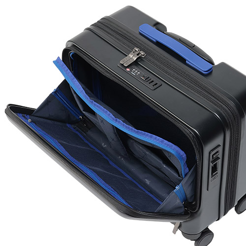 フロント収納内部②<br>メイン収納部へのアクセスファスナー