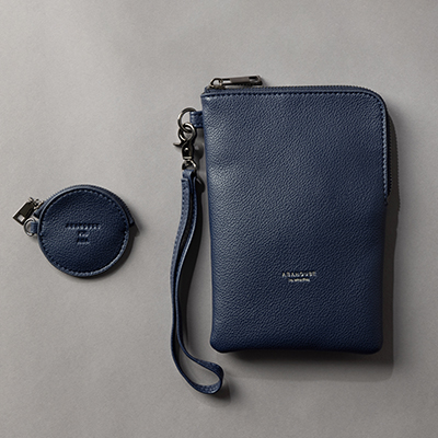 <ANAオリジナル>ABAHOUSE for ANA トートバッグ(インナーポーチクラッチバッグ&丸形マルチケース付き)