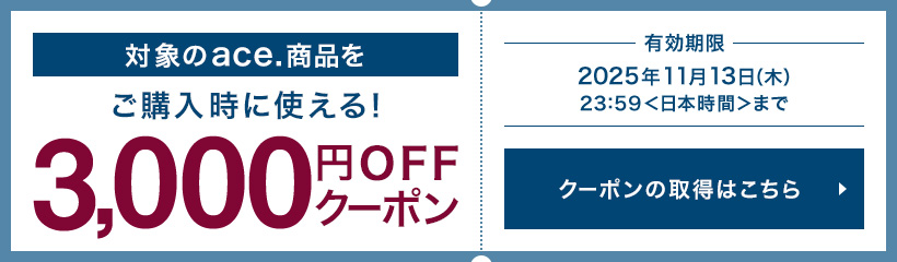 Ώۂace.iwɎgI 3,000~OFFN[| LF2025N1113i؁j23:59{ԁ܂