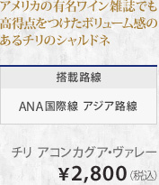 �A�����J�̗L�����C���G���ł������_�������{�����[�����̂���`���̃V�����h�l ���ژH�� ANA���ې� �A�W�A�H�� �`�� �A�R���J�O�A�E���@���[ &yen;2,800�i�ō��j