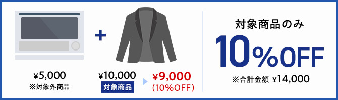 ¥5,000 ΏۊOi + ¥10,000 Ώۏi ▶ ¥9,000i10%OFFj Ώۏî 10%OFF vz ¥14,000
