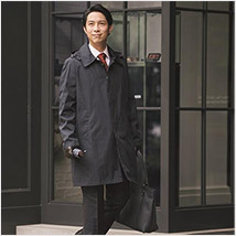 <ANAオリジナル>Aquascutumレインコート/  メンズ/ネイビー