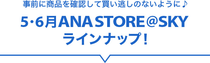 OɏimFĔ̂Ȃ悤♪ 5・6 ANA STORE@SKYCibvI